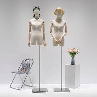 韩版锁骨模特道具，女服装店女装衣服半身人台假人，模特架展示假