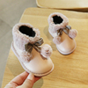 儿童卡通雪地靴保暖小童鞋子软底婴儿男童学步鞋冬季加绒女童短靴