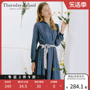 Thursday Island孔孝真同款秋仙女系带波西米亚连衣裙T238MOP531W