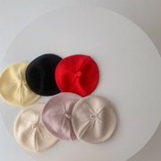 婴儿帽子春秋薄款韩国凹造型，南瓜帽针织毛线帽男女宝宝贝雷帽休闲