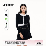 Jmaor时尚显瘦两件套针织衫春女装辣妹套装撞色流行加末