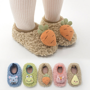 婴儿地板袜秋冬室内加厚隔凉宝宝学步袜，新生幼儿春秋袜子女童鞋套