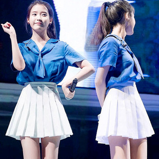 少女时代打歌服同款韩团舞蹈服学生短袖拉拉队服成人啦啦操表演服