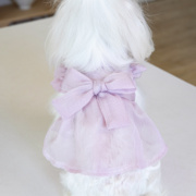 宠物衣服可爱娃娃领衬衫裙，轻薄透气宠物飞袖夏季小裙子泰迪比熊猫
