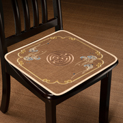 实木椅薄坐垫新中式餐桌椅垫棉麻防滑薄坐垫红木椅子凳垫尺寸定制