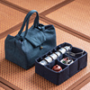 整套旅行茶具收纳包袋子(包袋子，)家用户外便携大号，茶具收纳盒棉麻布艺包袋