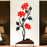 石头花(石头花)水晶亚克力3d立体墙贴画纸创意，餐客厅卧室电视背景墙装饰品