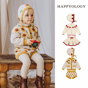 happyology英国儿童山羊绒秋冬装，男童毛衣半裙针织衫，女童外套开衫