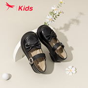 红蜻蜓女童鞋春季真皮黑色皮鞋软底舒适牛皮校园演出单鞋