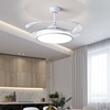 超薄隐形风扇灯餐厅吊扇灯简约现代家用客厅卧室变频带电风扇吊灯