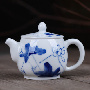 长物居手绘青花瓷茶壶景德镇茶器泡茶器茶具功夫茶壶陶瓷泡茶茶具