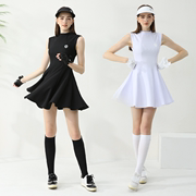 春秋高尔夫女装裙子女士连衣裙，网球韩版修身上衣裙子套装golf服装