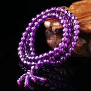 天然紫水晶手链女款手串饰品多圈108颗佛珠手链 时尚饰品女礼