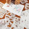 2024手抄报镂空版小学生模板儿童绘画工具成长相册手绘装饰素材镂