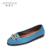 Aerosoles/爱柔仕春秋款牛皮平底套脚金属装饰舒适女鞋乐福鞋单鞋