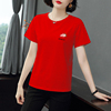 夏季女装网红流行个性休闲上衣，短袖t恤时髦少女小个子显高打底衫