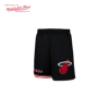 Mitchell&Ness热火96-97年AU复古刺绣NBA球员版篮球裤运动短裤