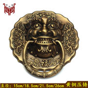 中式仿古纯铜大门狮子头，拉手拉环虎头兽头，兽面把手实木门拉手门环