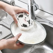 日式天然木浆海绵洗碗刷不沾油厨房压缩海绵擦卡通刷碗吸水洗碗巾