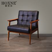 霍客森办公家具定制实木沙发椅组合沙发北欧日式现代简约休闲沙发