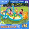 intex儿童喷水池家用戏水池，家庭户外游泳池宝宝充气泳池