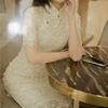 白色蕾丝改良旗袍敬酒服中式出门日常高级感年轻款高端气质新娘