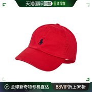 韩国直邮POLO LAUREN 斜纹布 棒球帽 红色 (PO_CP1)