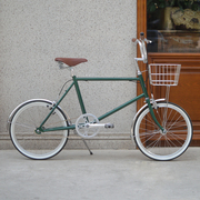 DayDayBike20寸英伦风墨绿色复古小轮自行车男女式轻便代步车