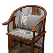 式椅子坐垫椅实木具沙发太师椅，圈椅桌椅垫餐椅座垫白薇藏青40
