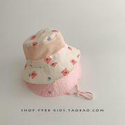 婴儿帽子夏季薄款可爱超萌婴幼儿，宝宝防晒遮阳男女童网眼渔夫帽潮