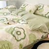 小清新全棉床上用品三件套四件套纯棉绿色床单被套大学生宿舍床品