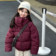 韩国童装儿童羽绒服亲子装面包服女童男童宝宝短款加厚白鸭绒冬装