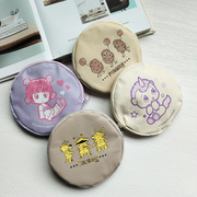 圆形日系迷你零钱包可爱数码保护套户外圆包硬币圆形随身小化妆包