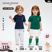 TeenieWeenie Kids小熊童装24夏季男女宝宝简约纯色短袖T恤