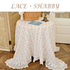 LACESHABBY法式复古乡村玫瑰藤蔓镂空绣花纯棉桌布盖巾