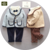 男宝宝西装套装秋季小童彩棉外套英伦范婴儿洋气领结三件套潮