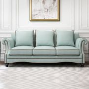 美式布艺沙发组合简约现代轻奢北欧式直排高档家用小户型客厅家具