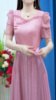 中式改良版旗袍连衣裙女2024女装夏遮肚短袖，高档洋气裙子女春