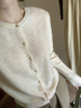 此外金扣糖果色气质开衫，女秋季韩版基础，保暖毛衣外套圆领针织衫