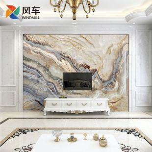 定制微晶石电视背景墙瓷砖，欧式客厅岩板大理石，现代简约影视墙装饰