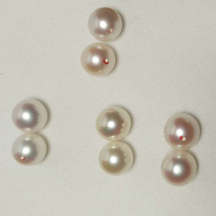 珍藏天然淡水珍珠，散珠颗粒10-11mm正圆强光，无暇单颗耳环吊坠