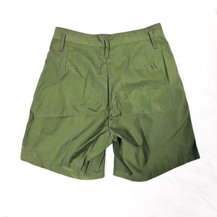 库存老货65草绿，的确良短裤男女，纽扣夏季户外运动休闲裤舒适