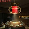 新中式灯笼中式铁艺鸟笼灯具吧台复古中国风中餐厅创意火锅店灯笼