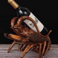 美式龙虾红酒架摆件创意酒瓶收纳餐厅装G饰品葡萄红酒酒托吧台摆.