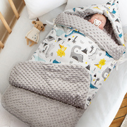 新生婴儿抱被睡袋两用春秋，加厚防踢被防惊跳包被安抚初生宝宝冬季