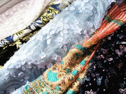 24格手工diy布料网纱刺绣，边角料零配饰飘带彩色，婚纱碎料汉服配料