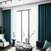 棉麻窗帘全遮光2022年客厅卧室遮阳隔热防晒加厚亚麻布料