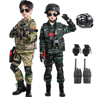 儿童迷彩服特种兵玩具套装男童，秋表演服幼儿园小朋友演出服军装