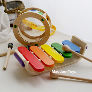 幼儿园敲琴儿童益智婴儿音乐木制玩具男女音乐启蒙乐器琴手敲琴MD