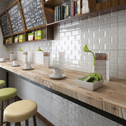 北欧风面包砖，300x600白色格子墙砖厨房卫生间浴室，厕所瓷砖小白砖